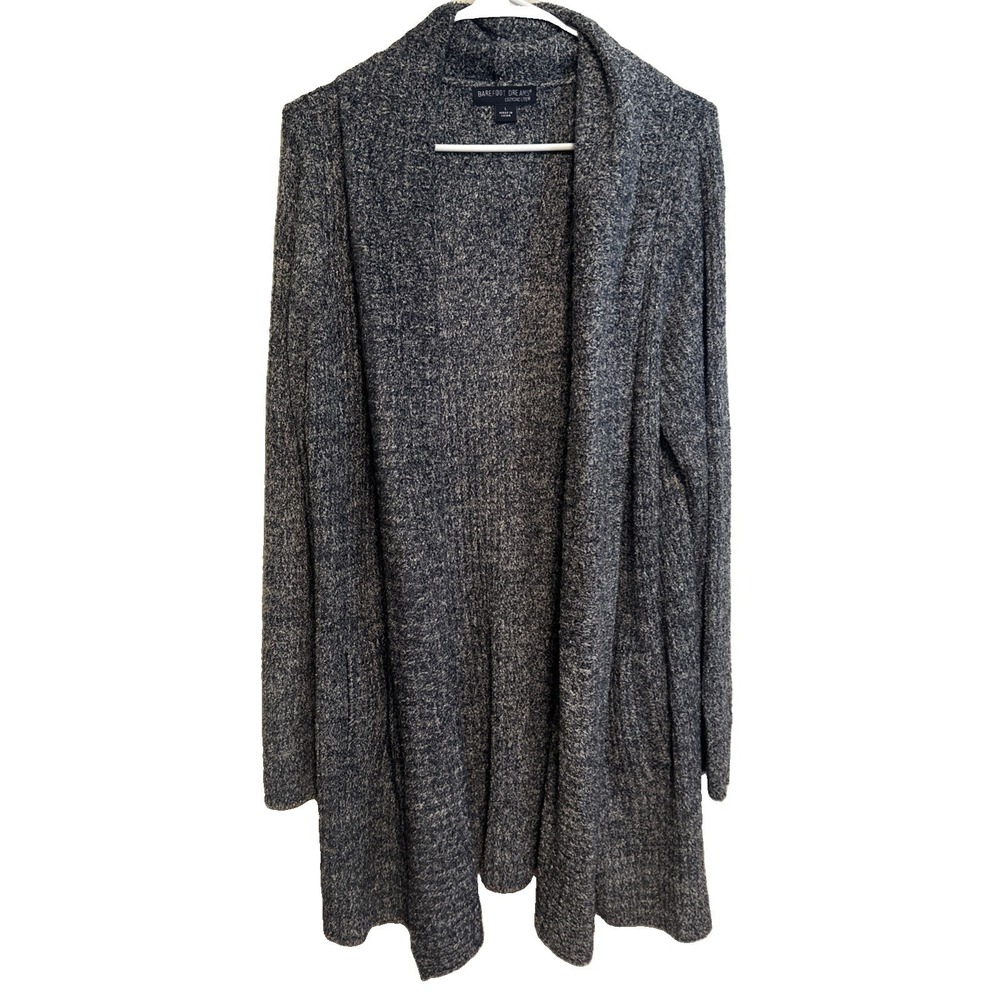 Barefoot Dreams Women's Cozychic lite Knit Cardigan Sz Large Blue